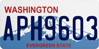 WA license plate APH9603