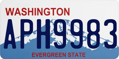 WA license plate APH9983
