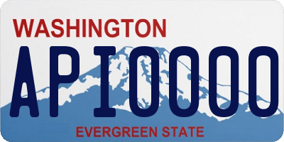 WA license plate API0000