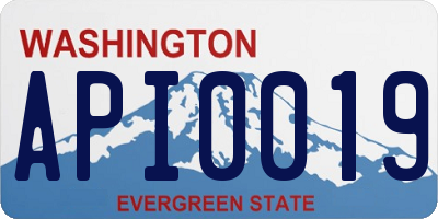 WA license plate API0019