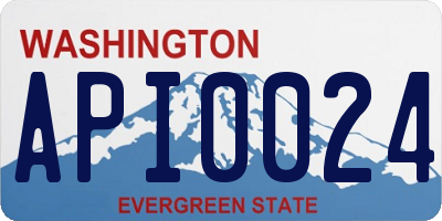 WA license plate API0024