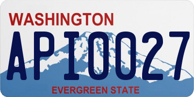 WA license plate API0027