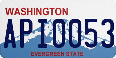 WA license plate API0053