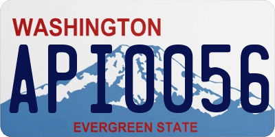 WA license plate API0056