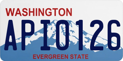 WA license plate API0126
