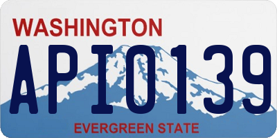 WA license plate API0139