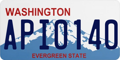 WA license plate API0140