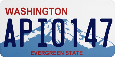 WA license plate API0147