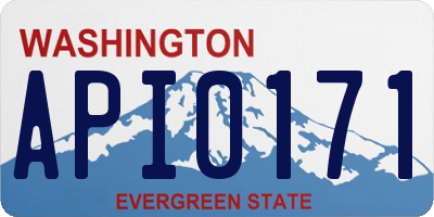 WA license plate API0171