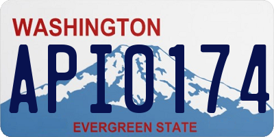 WA license plate API0174
