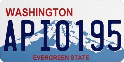 WA license plate API0195