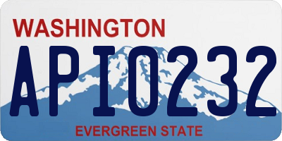 WA license plate API0232