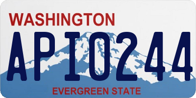 WA license plate API0244