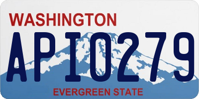 WA license plate API0279