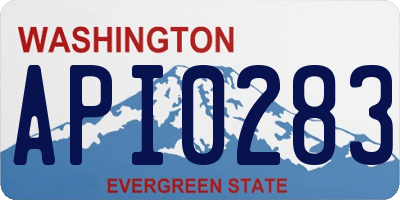 WA license plate API0283