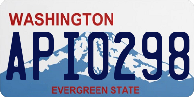WA license plate API0298
