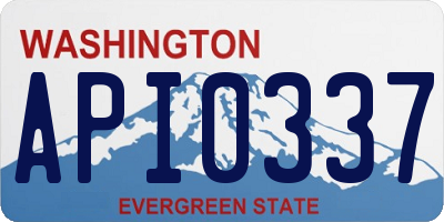 WA license plate API0337