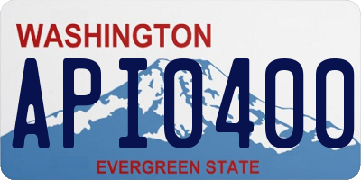 WA license plate API0400