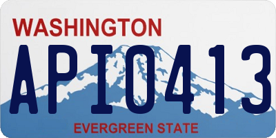 WA license plate API0413
