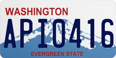 WA license plate API0416