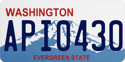 WA license plate API0430
