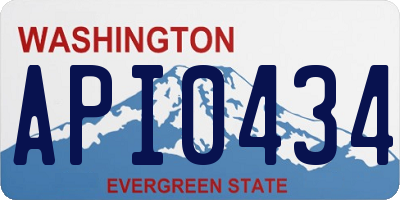 WA license plate API0434