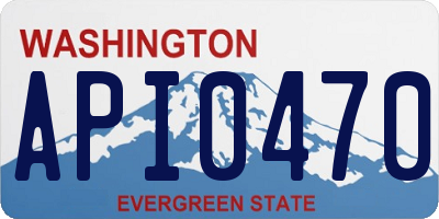 WA license plate API0470