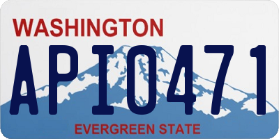 WA license plate API0471
