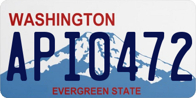 WA license plate API0472
