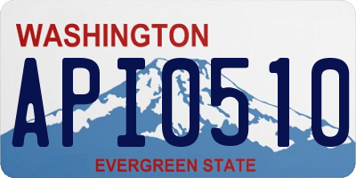 WA license plate API0510