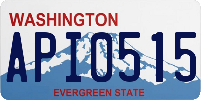 WA license plate API0515