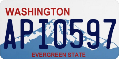 WA license plate API0597