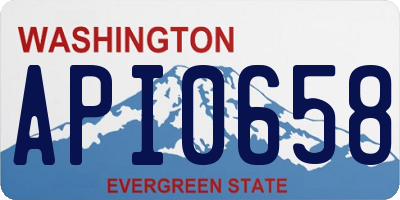 WA license plate API0658