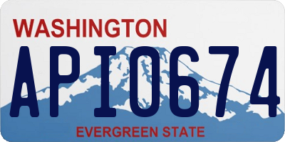 WA license plate API0674