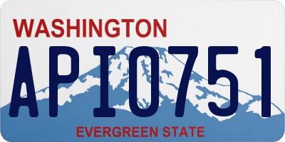 WA license plate API0751