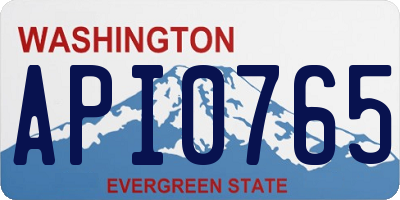 WA license plate API0765