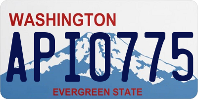 WA license plate API0775