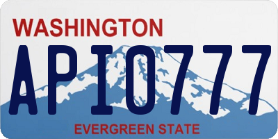 WA license plate API0777