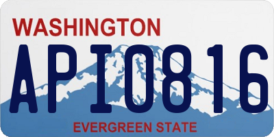 WA license plate API0816