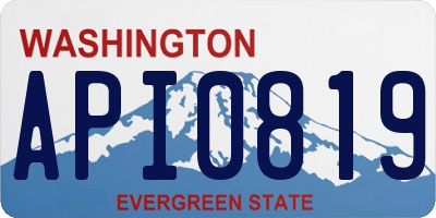 WA license plate API0819