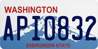 WA license plate API0832