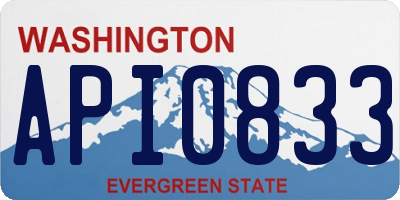 WA license plate API0833