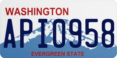 WA license plate API0958