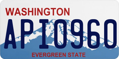 WA license plate API0960