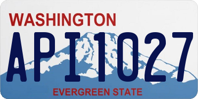 WA license plate API1027