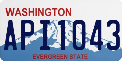 WA license plate API1043