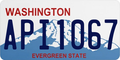 WA license plate API1067