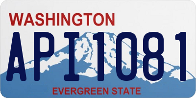 WA license plate API1081