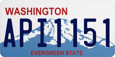 WA license plate API1151