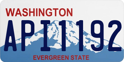 WA license plate API1192
